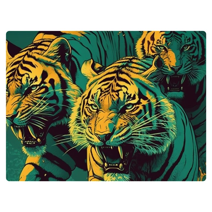 Tiger Two Sides Premium Plush Fleece Blanket (Extra Small)