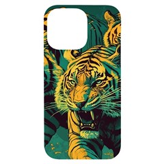 Tiger Iphone 14 Pro Max Black Uv Print Case by danenraven