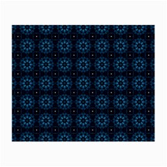 Blue Floral Pattern Geometric Pattern Small Glasses Cloth by danenraven