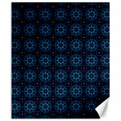 Blue Floral Pattern Geometric Pattern Canvas 8  X 10  by danenraven