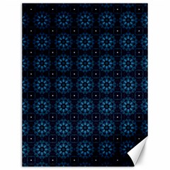 Blue Floral Pattern Geometric Pattern Canvas 12  X 16  by danenraven