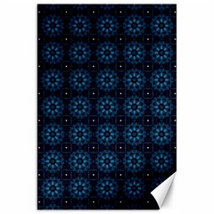 Blue Floral Pattern Geometric Pattern Canvas 20  X 30  by danenraven