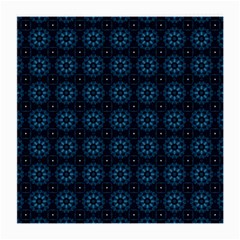 Blue Floral Pattern Geometric Pattern Medium Glasses Cloth by danenraven