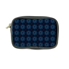 Blue Floral Pattern Geometric Pattern Coin Purse by danenraven