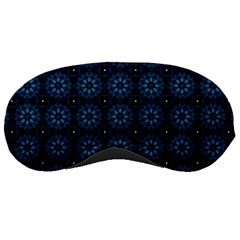 Blue Floral Pattern Geometric Pattern Sleeping Mask by danenraven