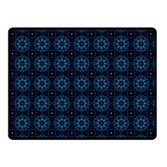 Blue Floral Pattern Geometric Pattern Two Sides Fleece Blanket (small) by danenraven