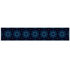 Blue Floral Pattern Geometric Pattern Large Premium Plush Fleece Scarf 