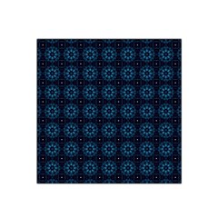 Blue Floral Pattern Geometric Pattern Satin Bandana Scarf 22  X 22  by danenraven