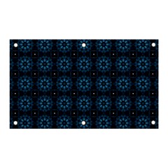 Blue Floral Pattern Geometric Pattern Banner And Sign 5  X 3  by danenraven