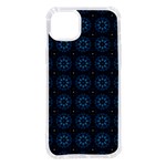 Blue Floral Pattern Geometric Pattern iPhone 14 Plus TPU UV Print Case Front