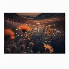 Mountains Flowers Flora Botany Nature Postcard 4 x 6  (pkg Of 10) by danenraven