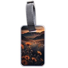 Mountains Flowers Flora Botany Nature Luggage Tag (two Sides) by danenraven