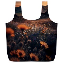 Mountains Flowers Flora Botany Nature Full Print Recycle Bag (xl) by danenraven