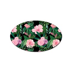 Flower Roses Pattern Floral Nature Sticker Oval (100 Pack) by danenraven