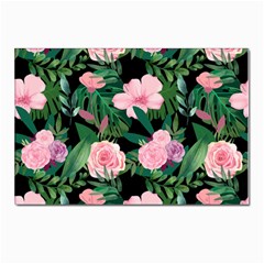 Flower Roses Pattern Floral Nature Postcards 5  X 7  (pkg Of 10) by danenraven