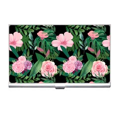 Flower Roses Pattern Floral Nature Business Card Holder by danenraven