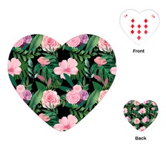 Flower Roses Pattern Floral Nature Playing Cards Single Design (heart)