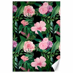 Flower Roses Pattern Floral Nature Canvas 20  X 30  by danenraven