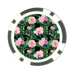 Flower Roses Pattern Floral Nature Poker Chip Card Guard (10 Pack) by danenraven