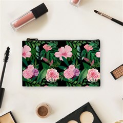 Flower Roses Pattern Floral Nature Cosmetic Bag (small) by danenraven