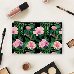 Flower Roses Pattern Floral Nature Cosmetic Bag (medium) by danenraven