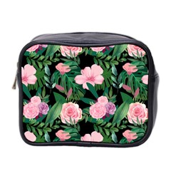 Flower Roses Pattern Floral Nature Mini Toiletries Bag (two Sides) by danenraven