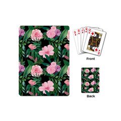 Flower Roses Pattern Floral Nature Playing Cards Single Design (mini)