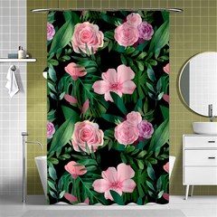 Flower Roses Pattern Floral Nature Shower Curtain 48  X 72  (small)  by danenraven