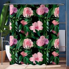 Flower Roses Pattern Floral Nature Shower Curtain 60  X 72  (medium)  by danenraven