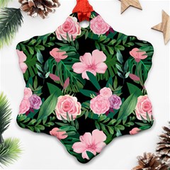 Flower Roses Pattern Floral Nature Ornament (snowflake)