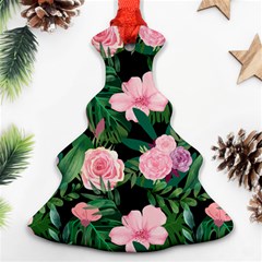 Flower Roses Pattern Floral Nature Ornament (christmas Tree) 