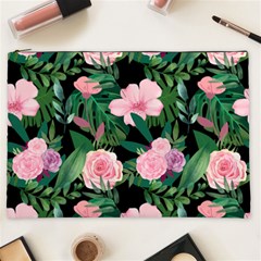 Flower Roses Pattern Floral Nature Cosmetic Bag (xxl) by danenraven