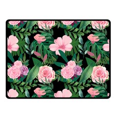 Flower Roses Pattern Floral Nature Two Sides Fleece Blanket (small) by danenraven