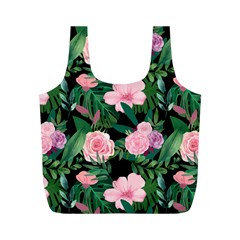 Flower Roses Pattern Floral Nature Full Print Recycle Bag (m) by danenraven