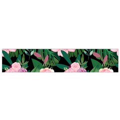 Flower Roses Pattern Floral Nature Small Premium Plush Fleece Scarf