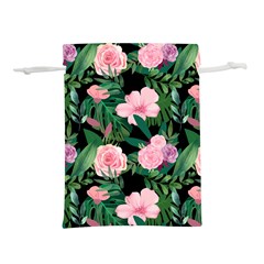 Flower Roses Pattern Floral Nature Lightweight Drawstring Pouch (l) by danenraven