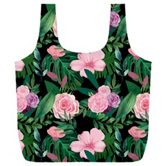 Flower Roses Pattern Floral Nature Full Print Recycle Bag (xxl) by danenraven