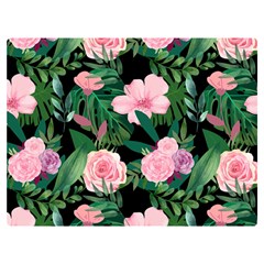 Flower Roses Pattern Floral Nature Two Sides Premium Plush Fleece Blanket (extra Small) by danenraven