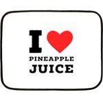 I love pineapple juice Two Sides Fleece Blanket (Mini) 35 x27  Blanket Front