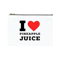 I Love Pineapple Juice Cosmetic Bag (large) by ilovewhateva