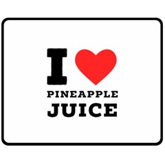 I Love Pineapple Juice Fleece Blanket (medium) by ilovewhateva