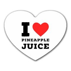 I Love Pineapple Juice Heart Mousepad by ilovewhateva