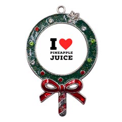 I Love Pineapple Juice Metal X mas Lollipop With Crystal Ornament by ilovewhateva