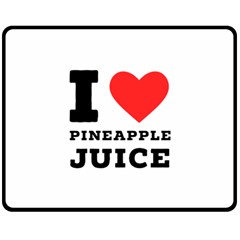 I Love Pineapple Juice Two Sides Fleece Blanket (medium) by ilovewhateva