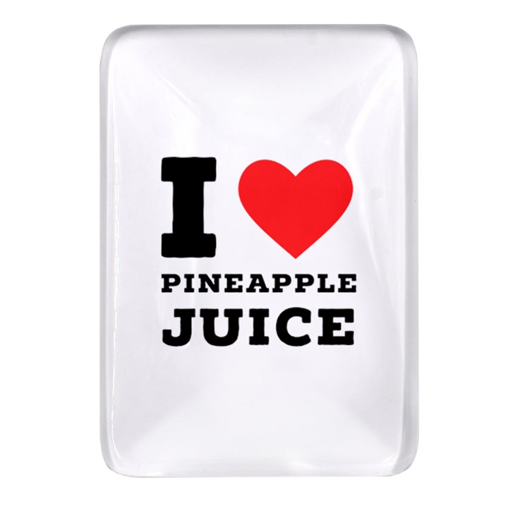 I love pineapple juice Rectangular Glass Fridge Magnet (4 pack)