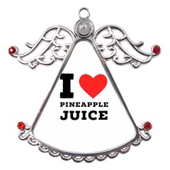 I Love Pineapple Juice Metal Angel With Crystal Ornament by ilovewhateva