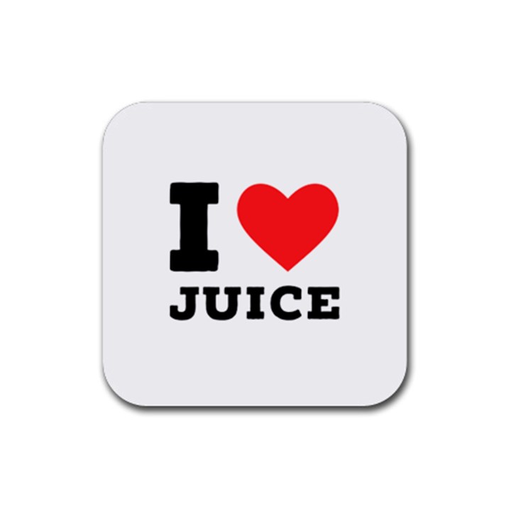 I love juice Rubber Coaster (Square)