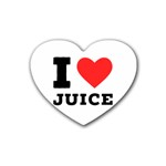 I love juice Rubber Heart Coaster (4 pack) Front