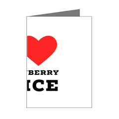 I Love Strawberry Juice Mini Greeting Card by ilovewhateva