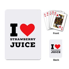 I Love Strawberry Juice Playing Cards Single Design (rectangle) by ilovewhateva